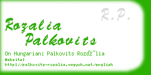 rozalia palkovits business card